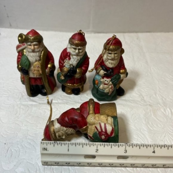 4 Piece Set Santa Christmas Standing Figurine Ornaments - Picture 6 of 8